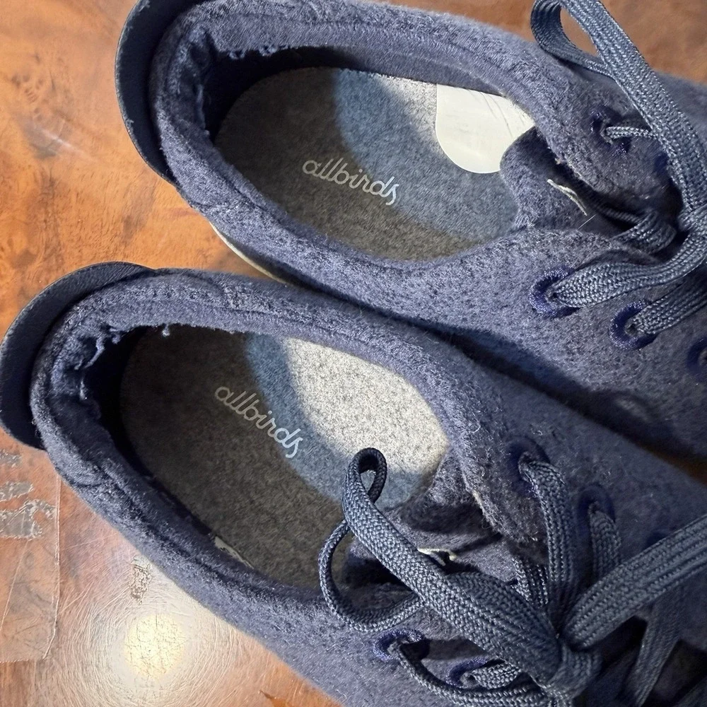 Allbirds Men's Navy Blue Wool Piper Sneakers Size 13 Lace Shoes